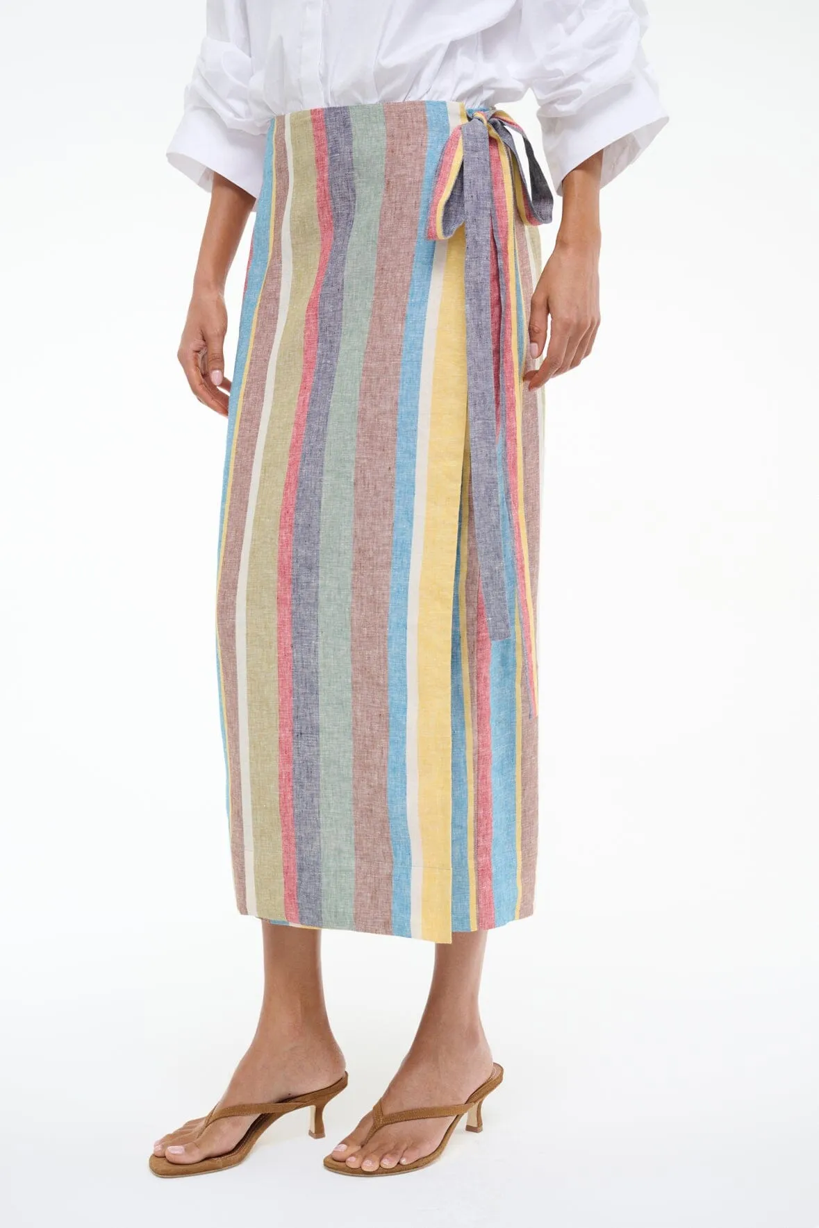 KAITLIN LINEN SKIRT | MARKET STRIPE sporty vibe