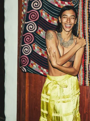 Kasia Skirt in Citron varied style
