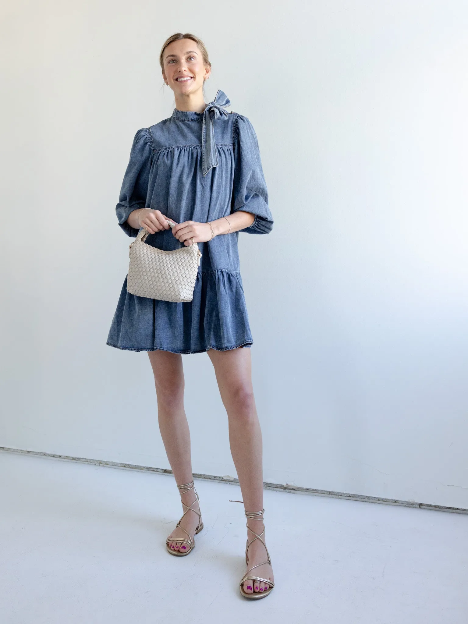 Kennedy Denim Mini Dress brunch ready