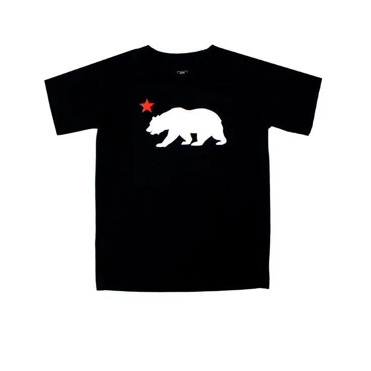 Kids Cali Bear Star T-Shirt Black express vibe