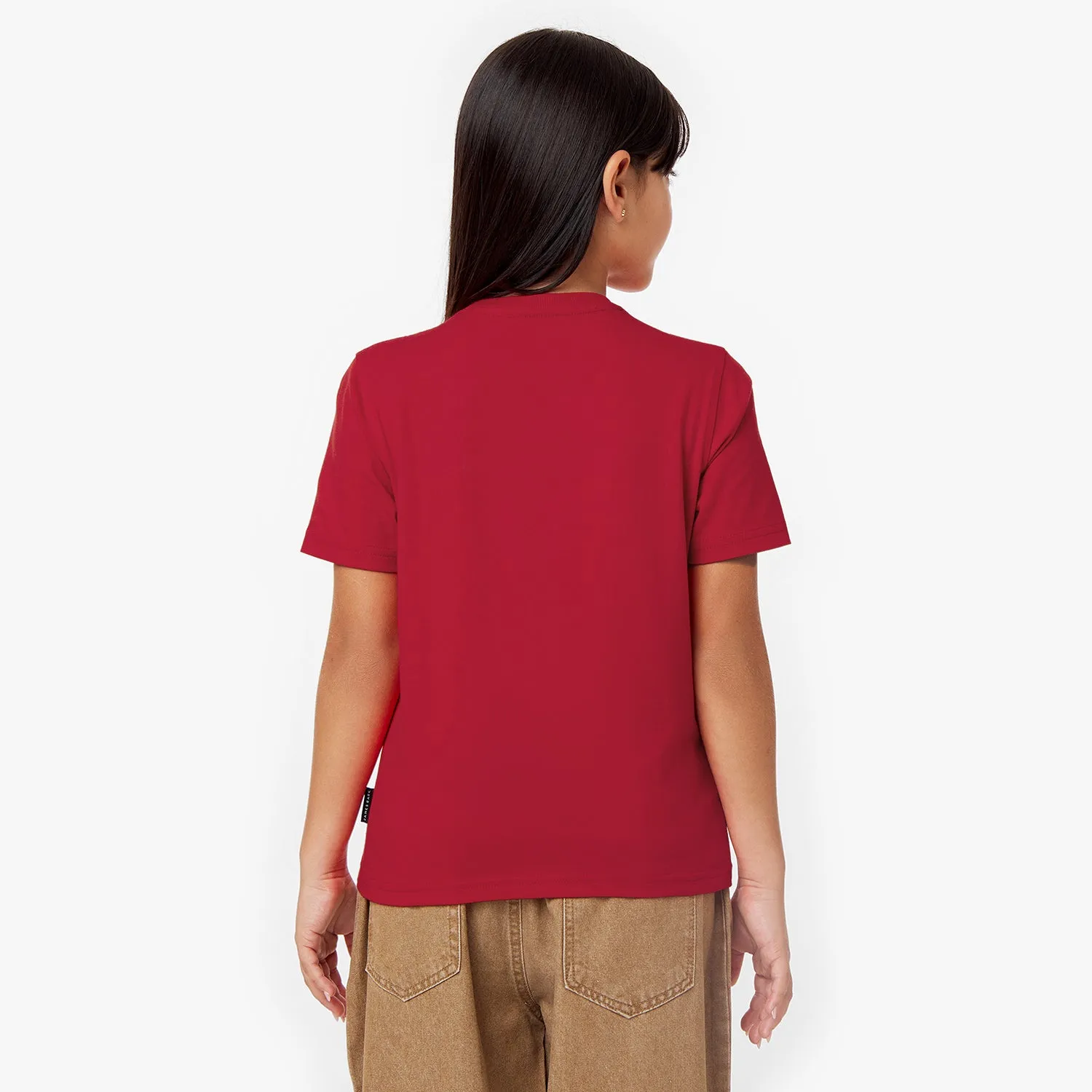 Kid's Crew Neck Jersey T-Shirt basic fit