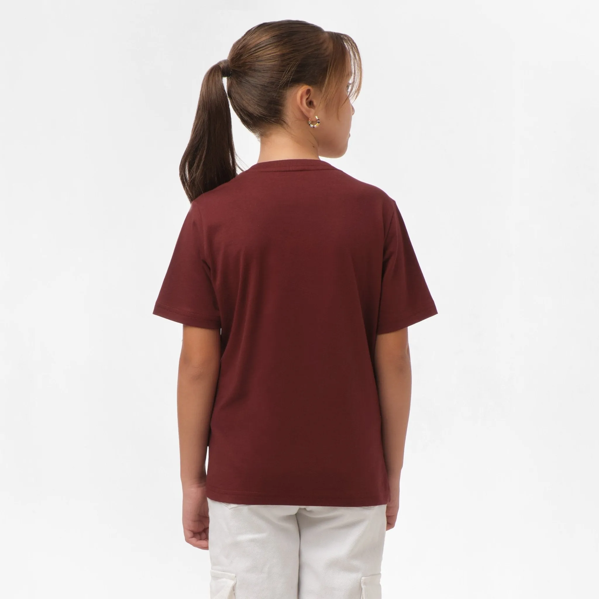 Kid's Crew Neck Jersey T-Shirt fitted form