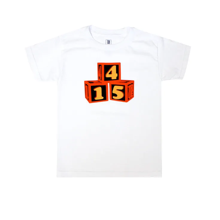 Kids True 415 Blocks T-Shirt White loose fit