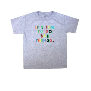 Kids True Bad Things T-Shirt Heather be comfy