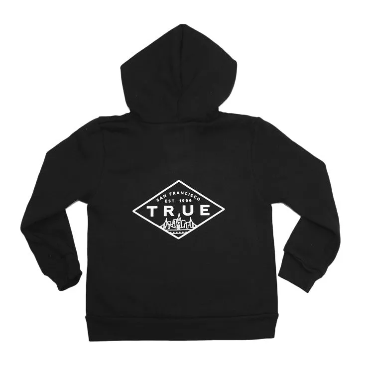 Kids True Established Hoodie Black Fall walk