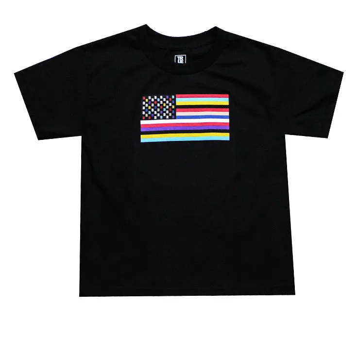 Kids True Flag 2 T-Shirt Black mood boost