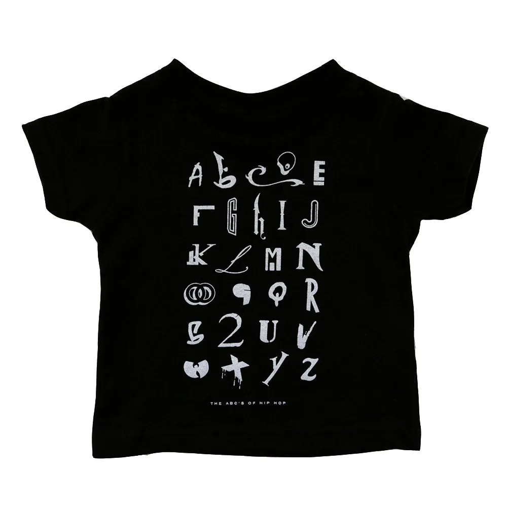 Kids True Hip Hop Alphabet T-Shirt Black air breeze