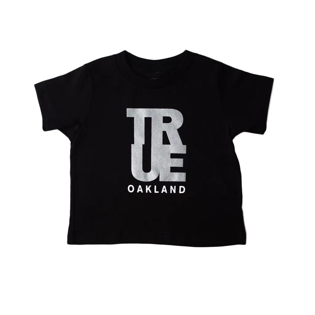 Kids True Logo Oakland T-Shirt Black style voice