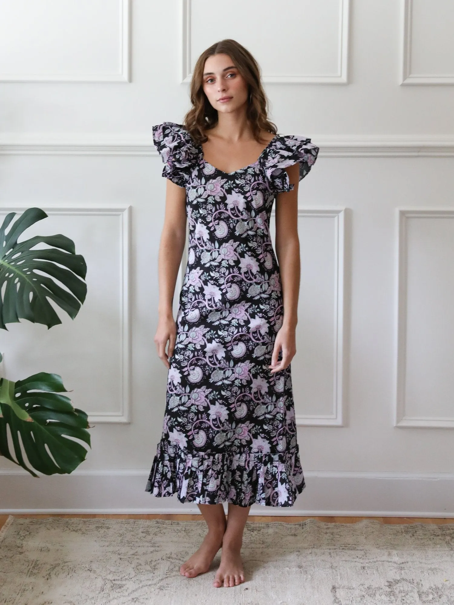 Klara Dress in Tropical Night casual chic