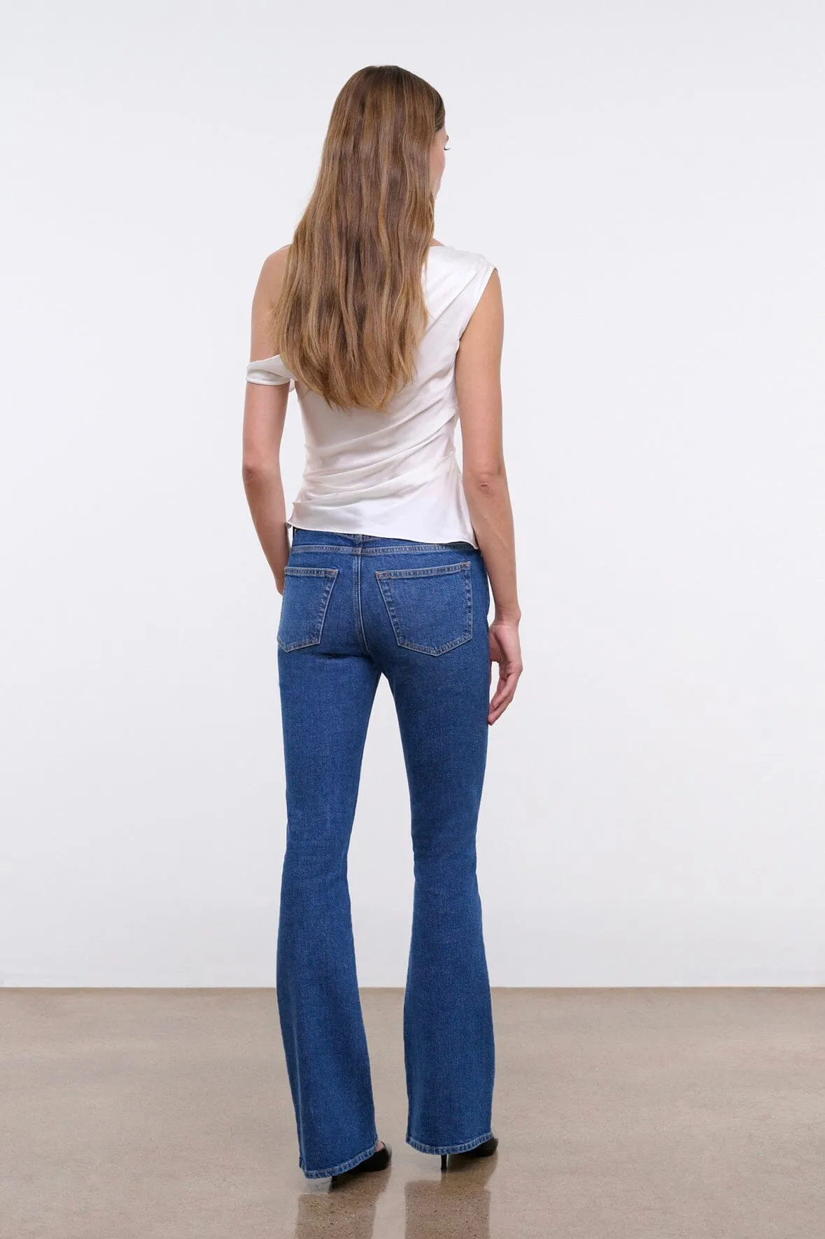 KYLE STRETCH FLARE JEAN | STONE BLUE retro trend