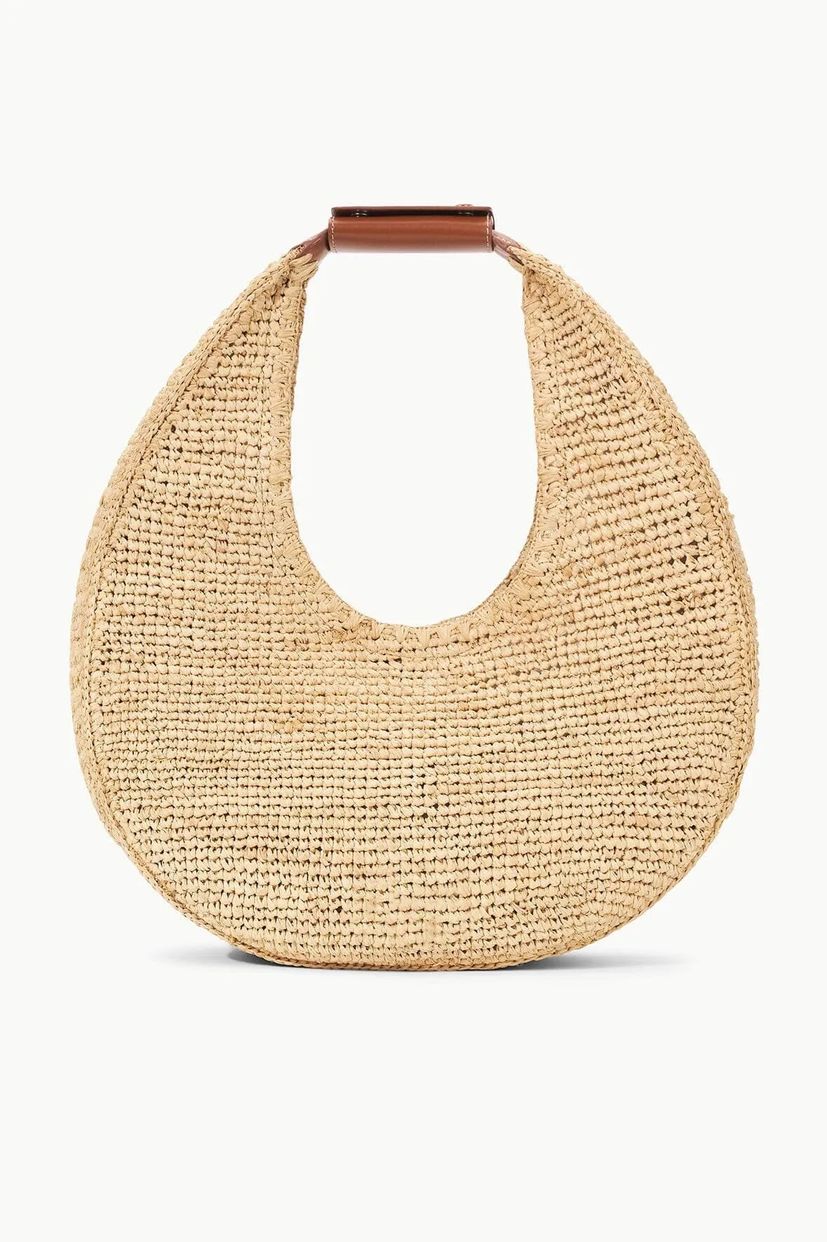 LARGE RAFFIA MOON BAG | NATURAL RAFFIA mix vibe
