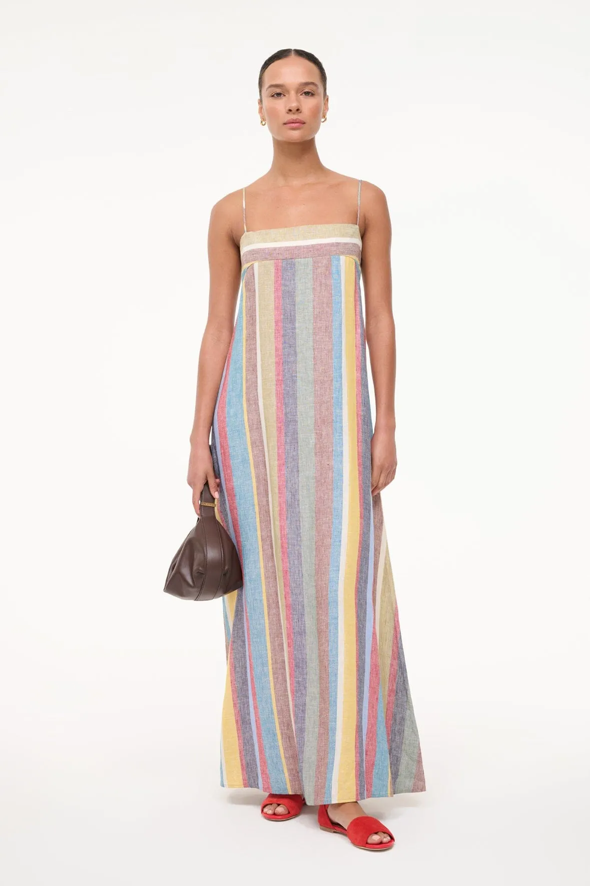 LAURA LINEN DRESS | MARKET STRIPE cozy vibe