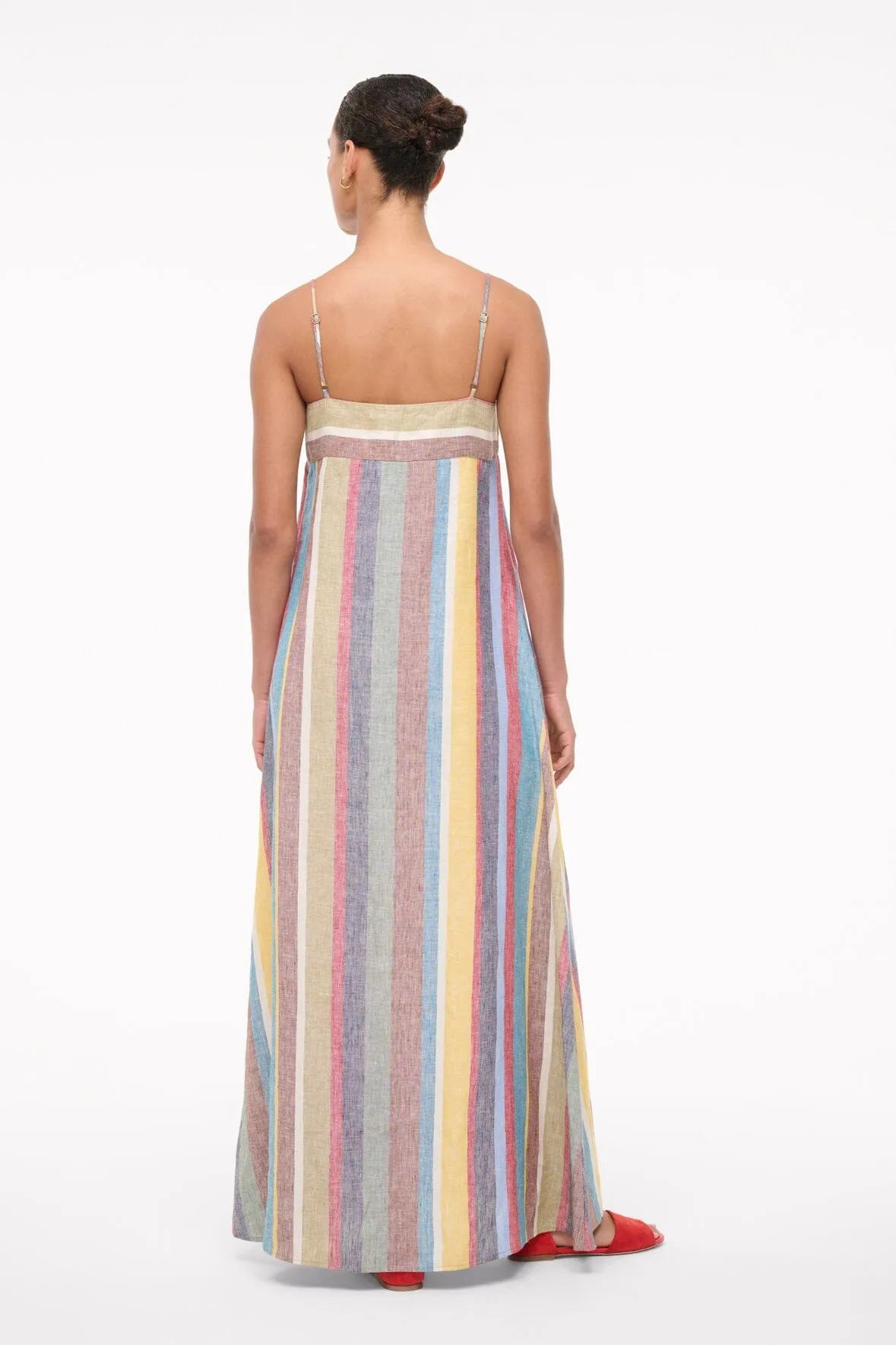LAURA LINEN DRESS | MARKET STRIPE coffee date