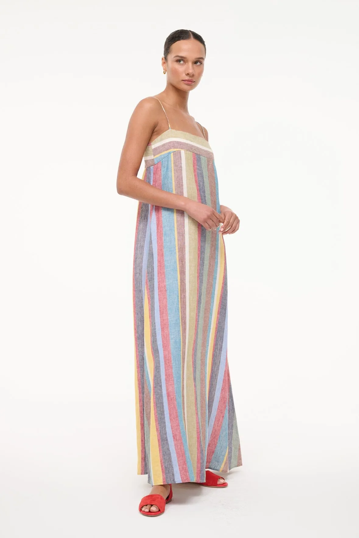 LAURA LINEN DRESS | MARKET STRIPE vintage feel