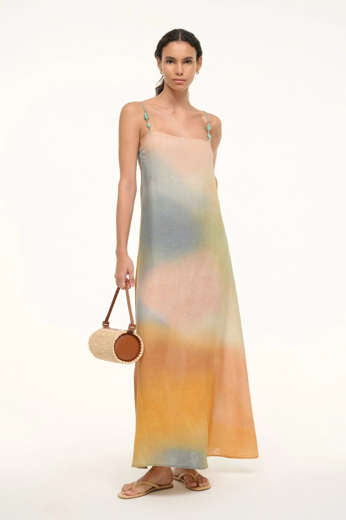 LAURA LINEN DRESS | PASTEL CLOUDS sunny tone