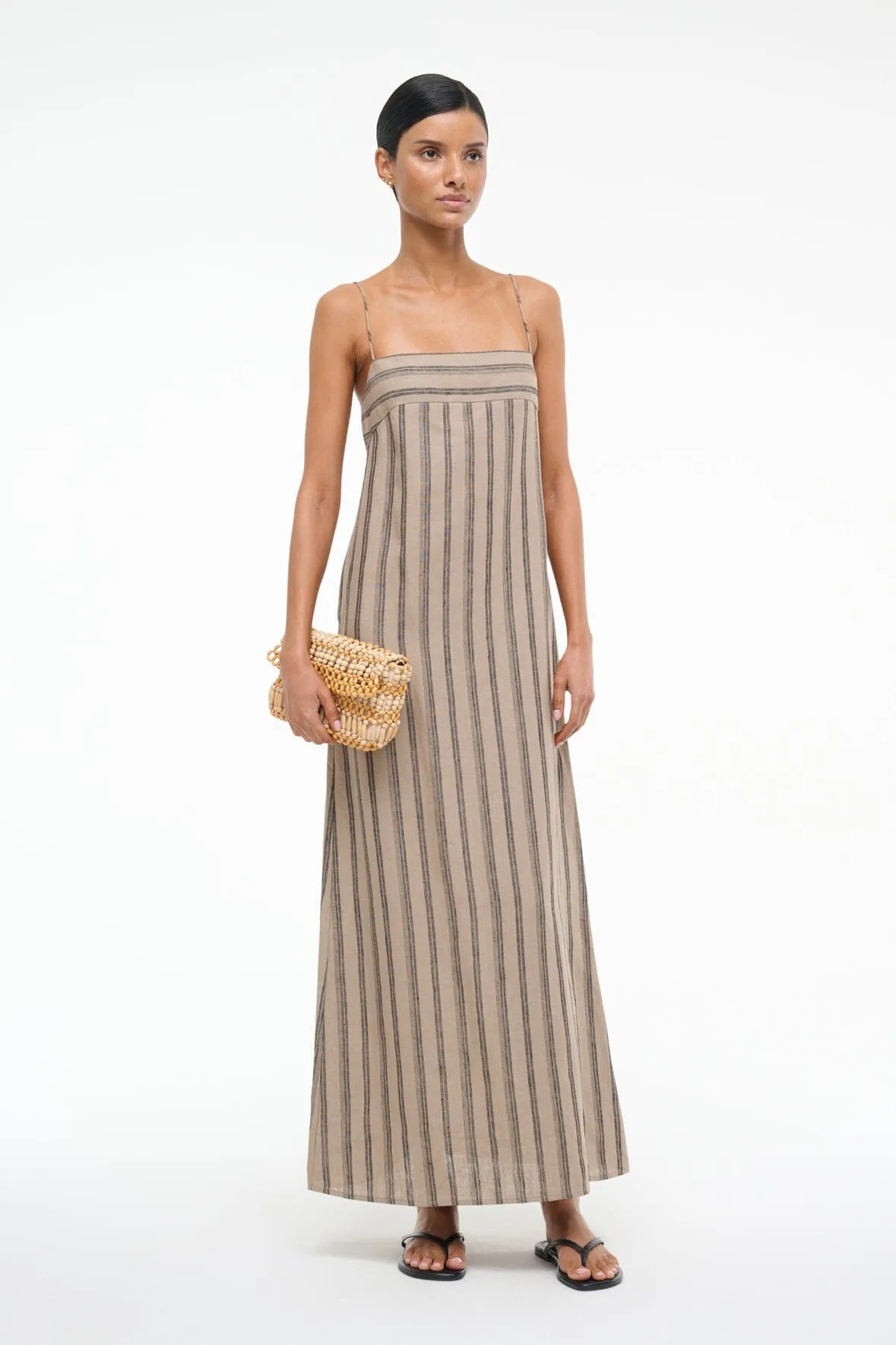 LAURA LINEN DRESS | SAHARA STRIPE modern muse