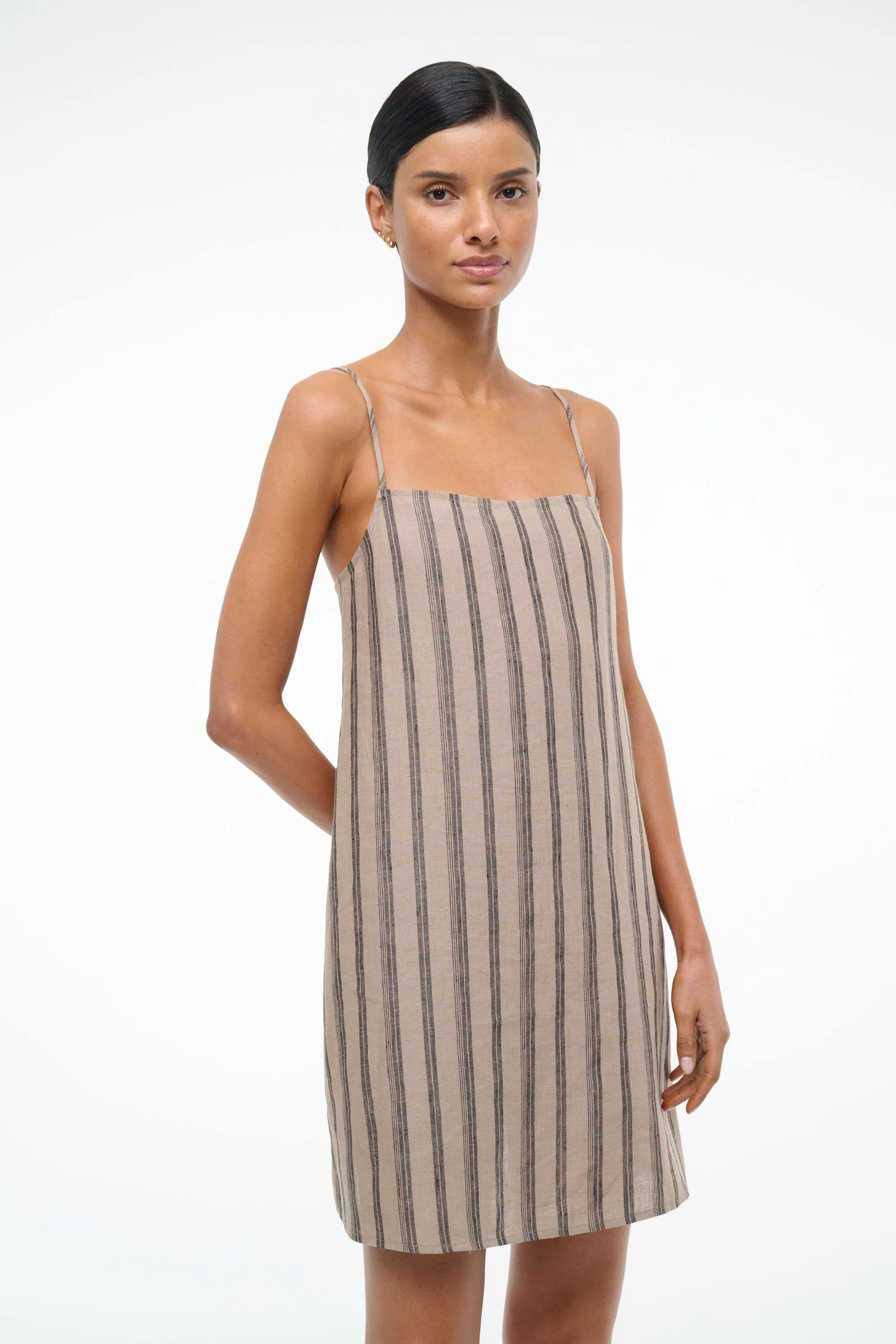 LAURA LINEN MINI DRESS | SAHARA STRIPE urban style