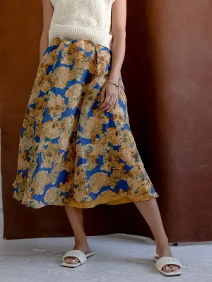 Laurel Floral Midi Skirt summer breeze
