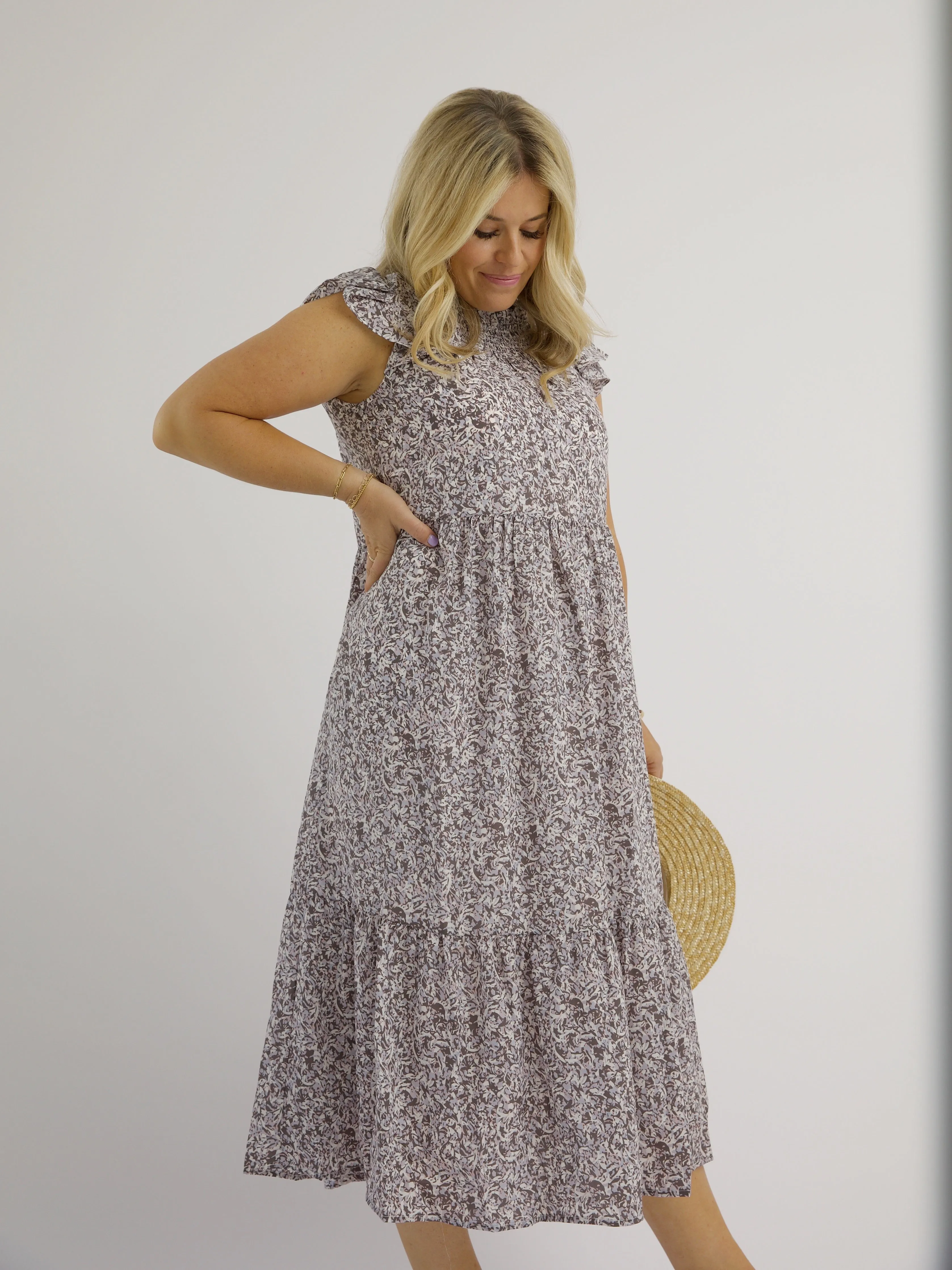 Lavender Ruffle Dress sweet vibe
