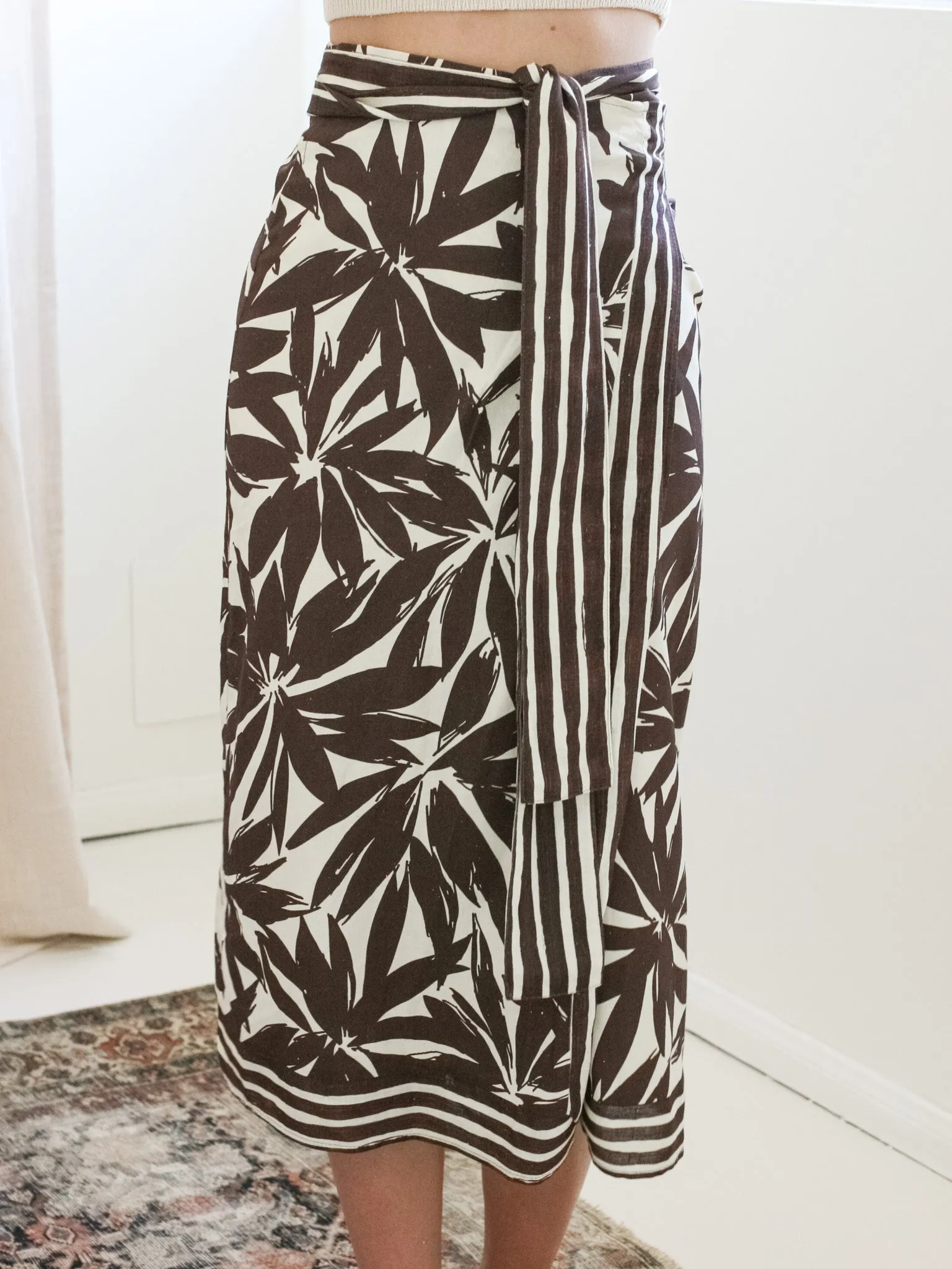 Layla Linen Wrap Skirt classic remake