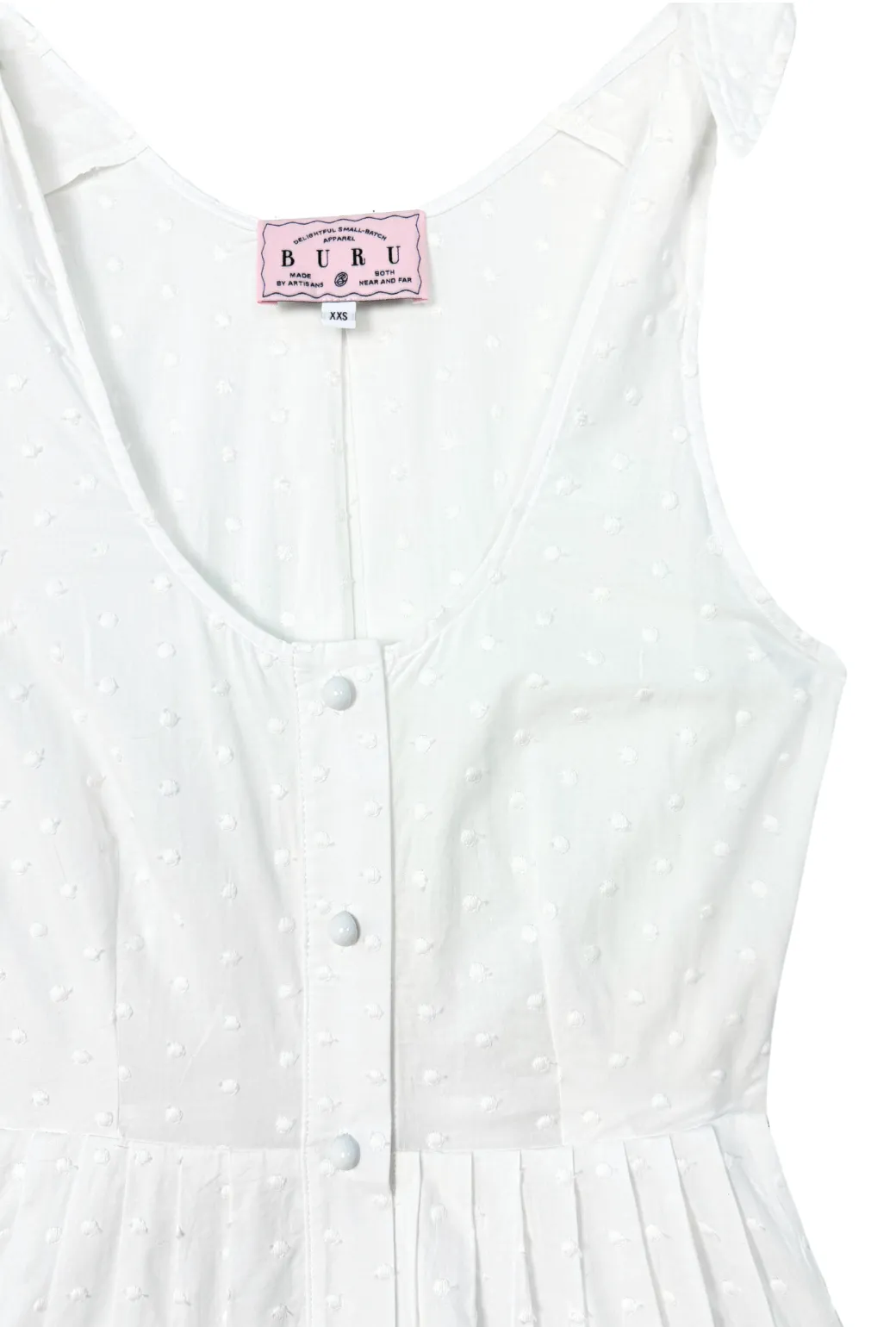 Le Scoop Dress - Embroidered Swiss Dot celebration style