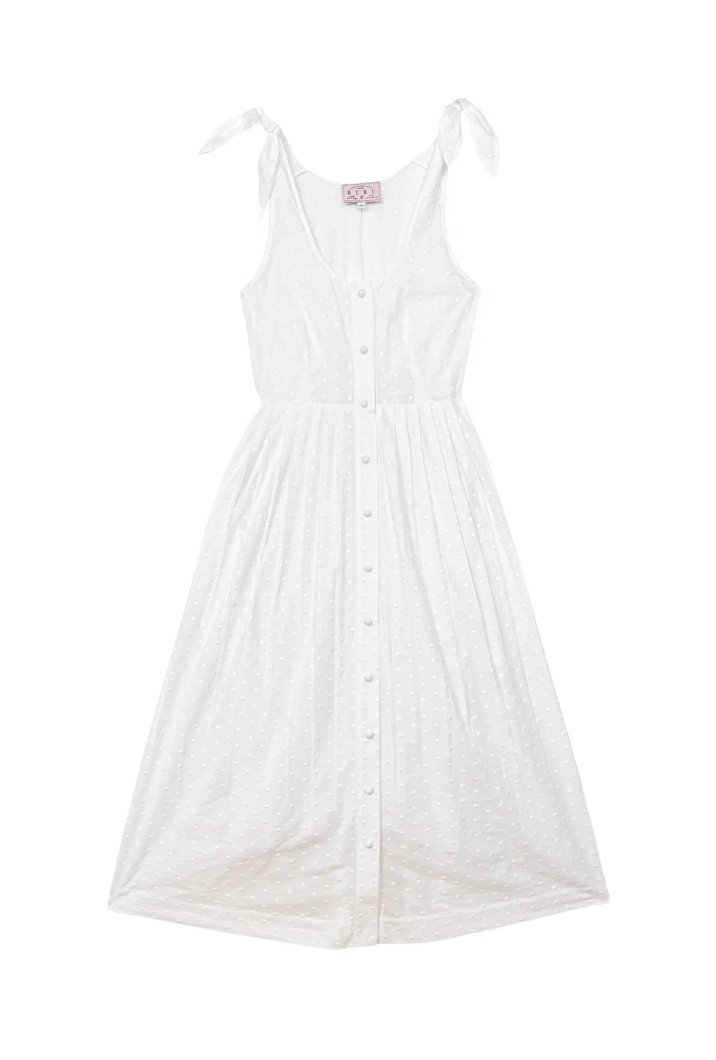 Le Scoop Dress - Embroidered Swiss Dot birthday look