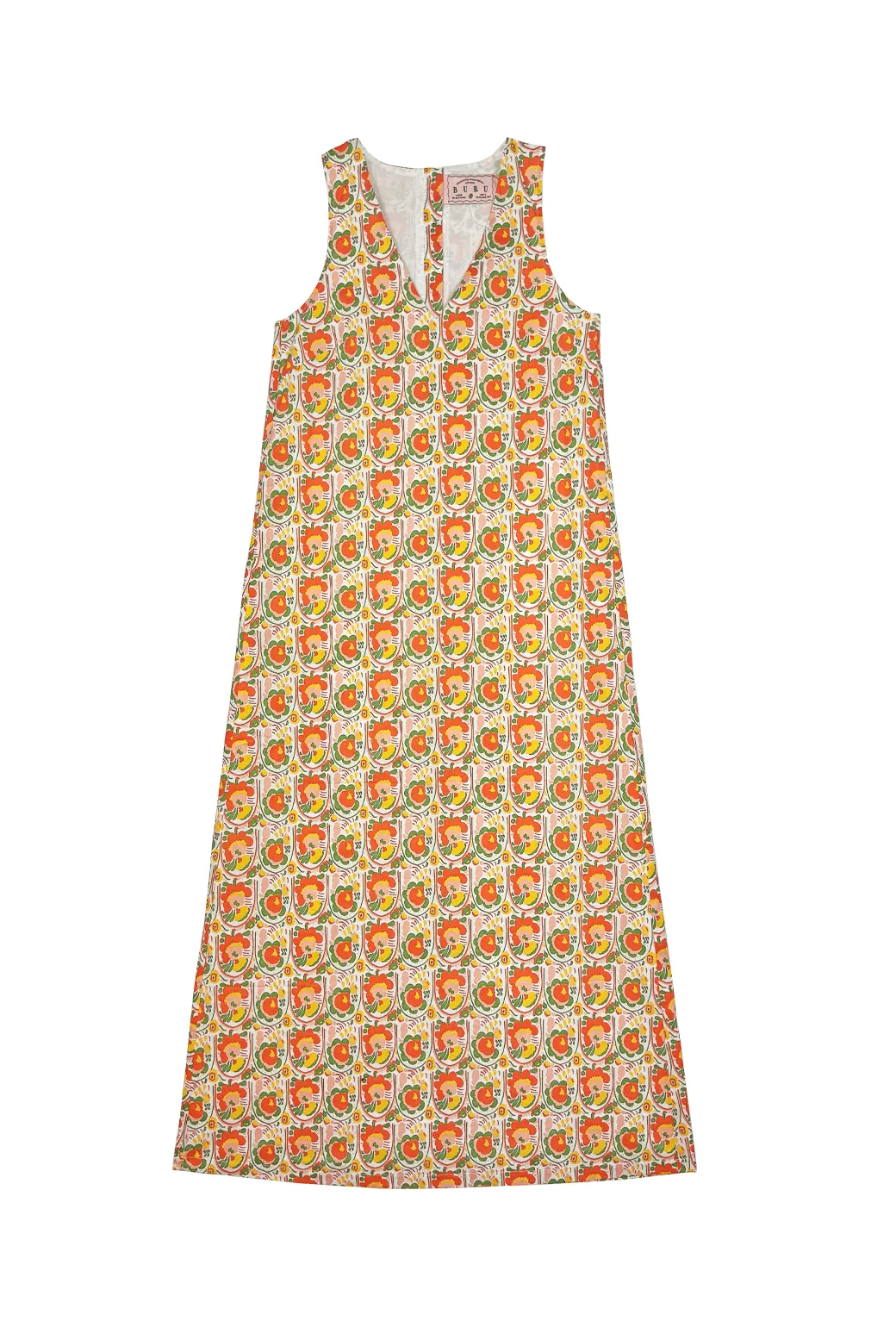 Le V Gown - Tangerine Floral sunset walk