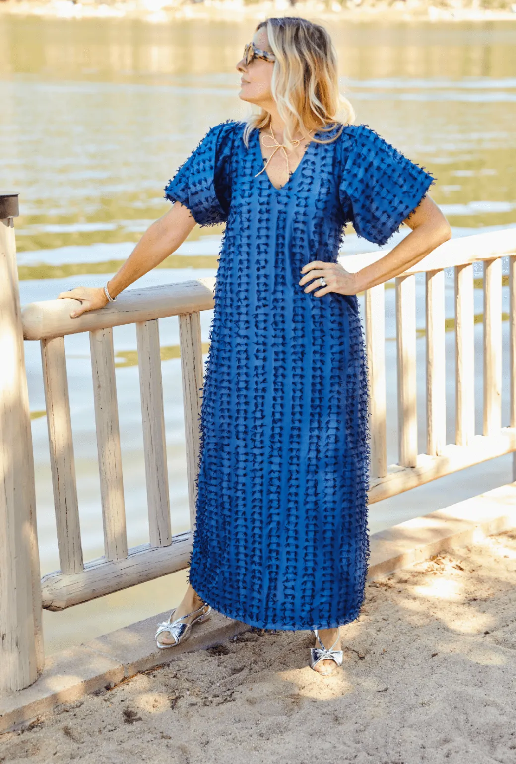 Le V Kaftan  - Navy Bows lifestyle look