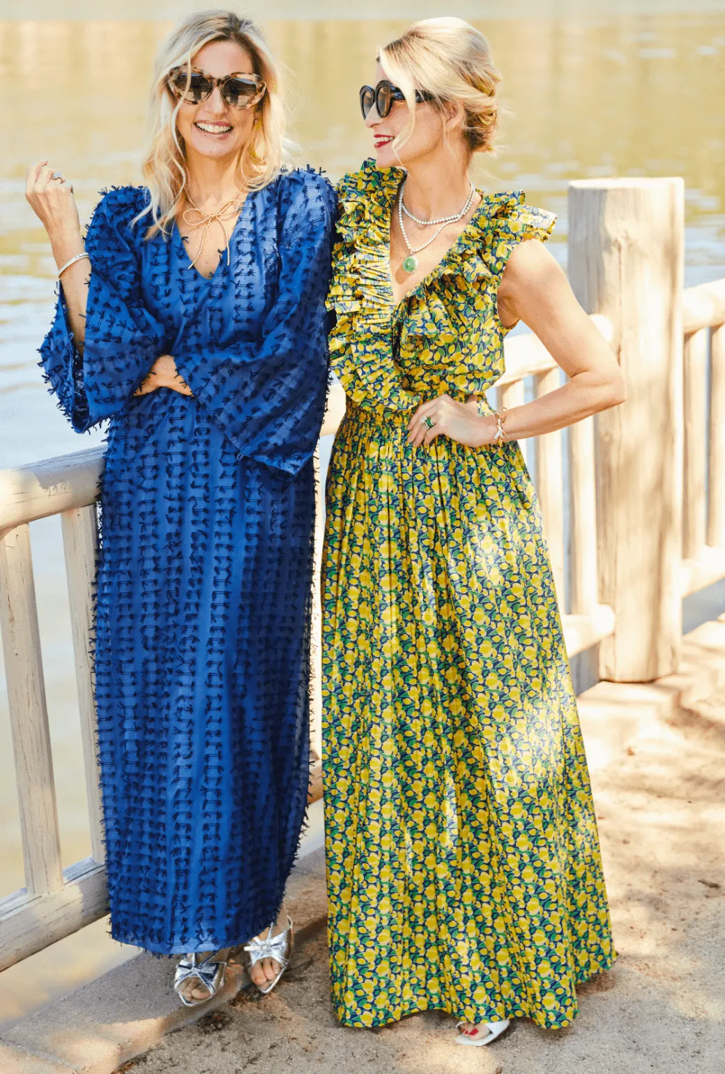 Le V Kaftan  - Navy Bows mood wear