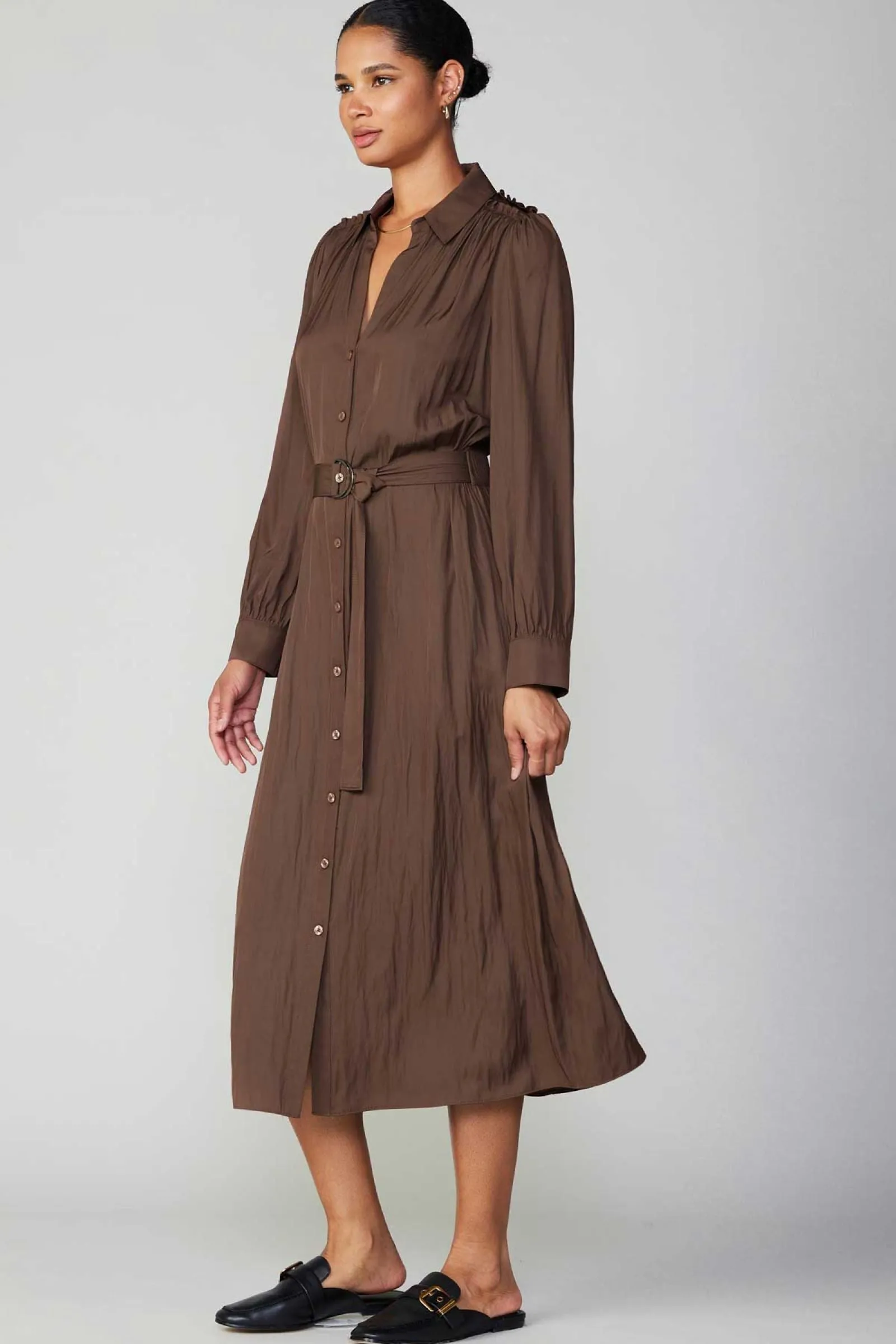 Leah Chocolate Dress relaxed glam
