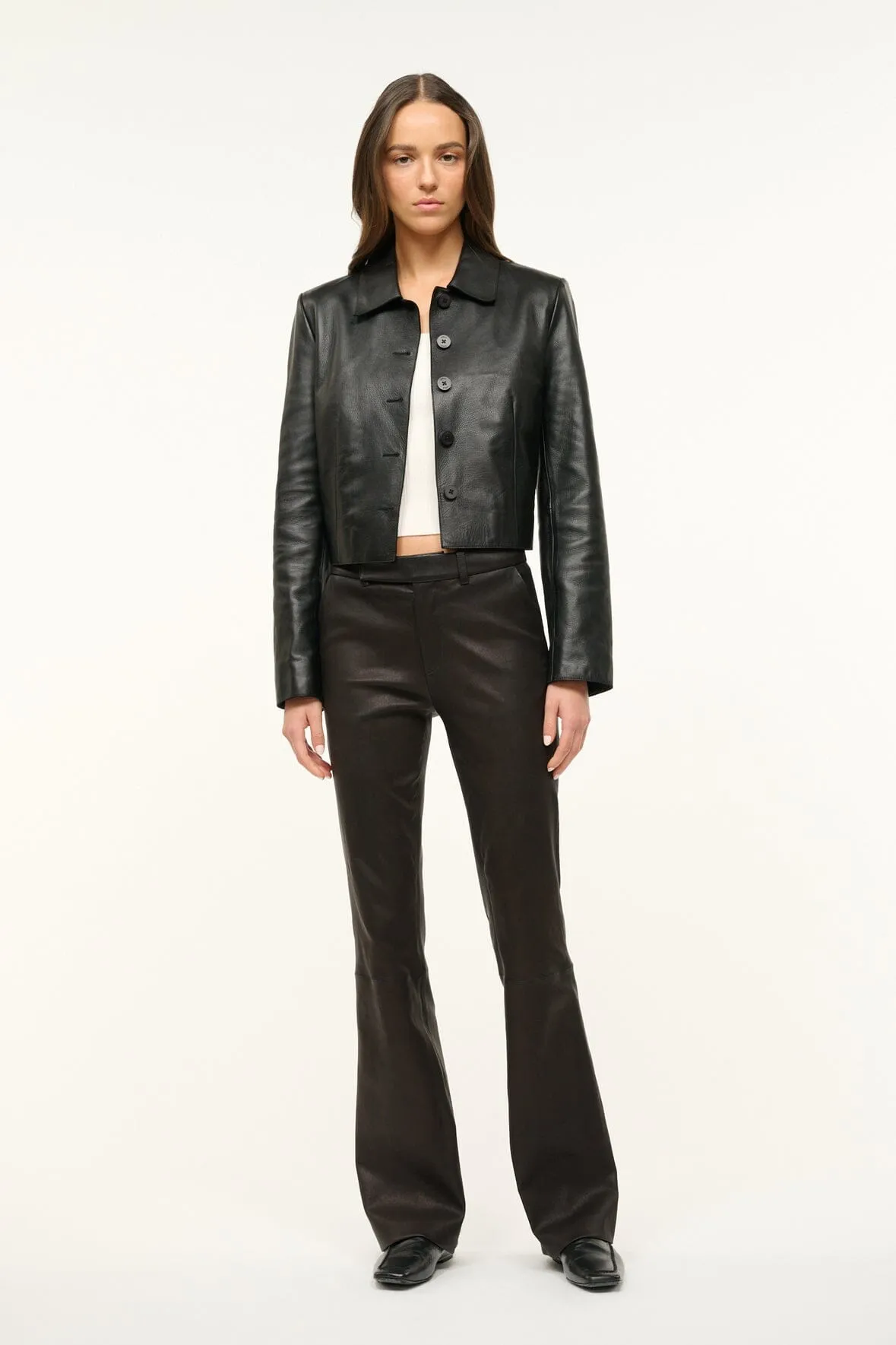 LEATHER MARINO JACKET | BLACK night hug