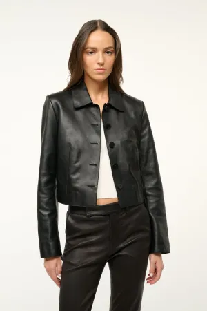 LEATHER MARINO JACKET | BLACK glow scene