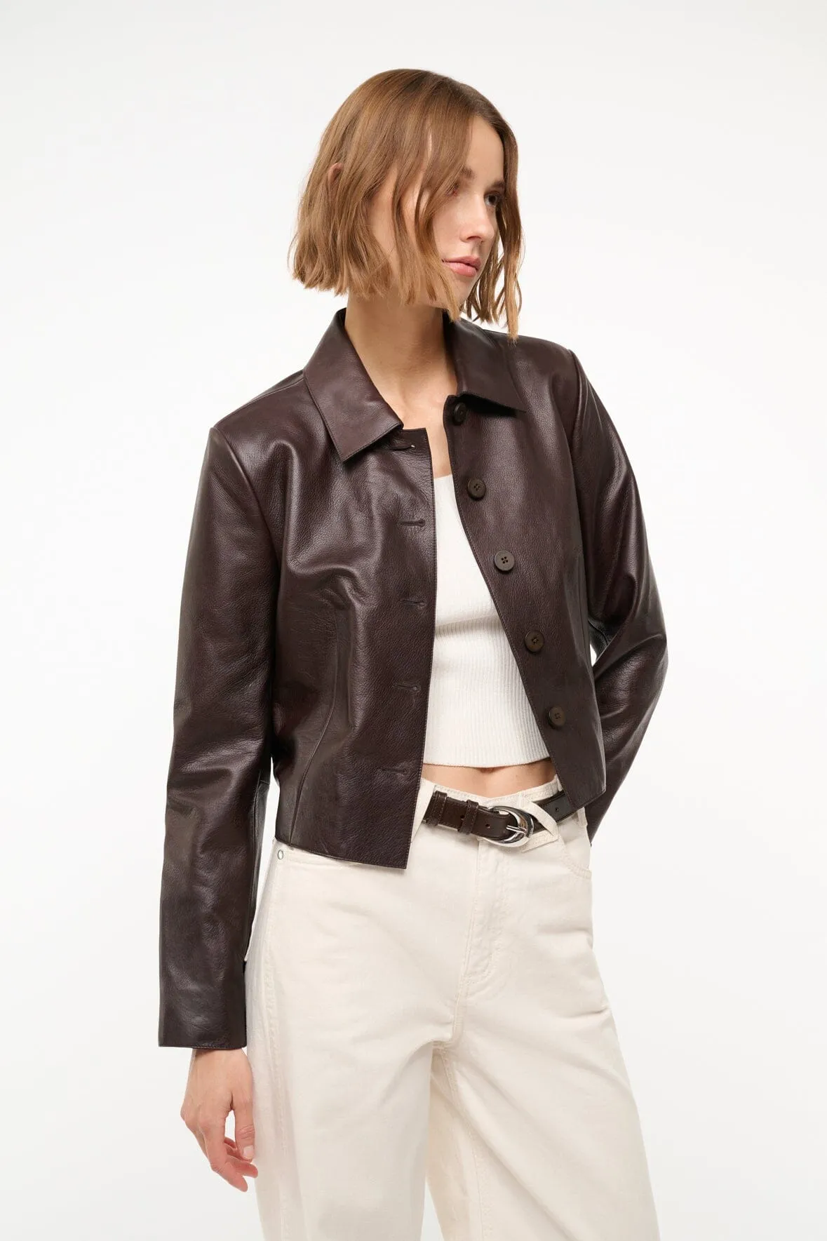 LEATHER MARINO JACKET | TIRAMISU city peace