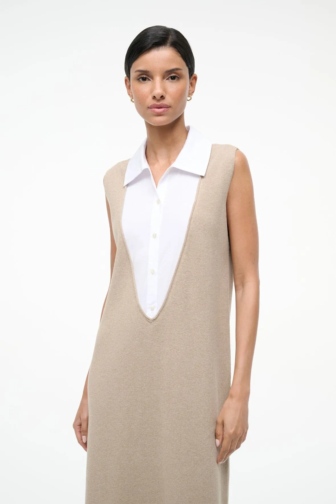 LESLIE DRESS | SAND WHITE playful chic