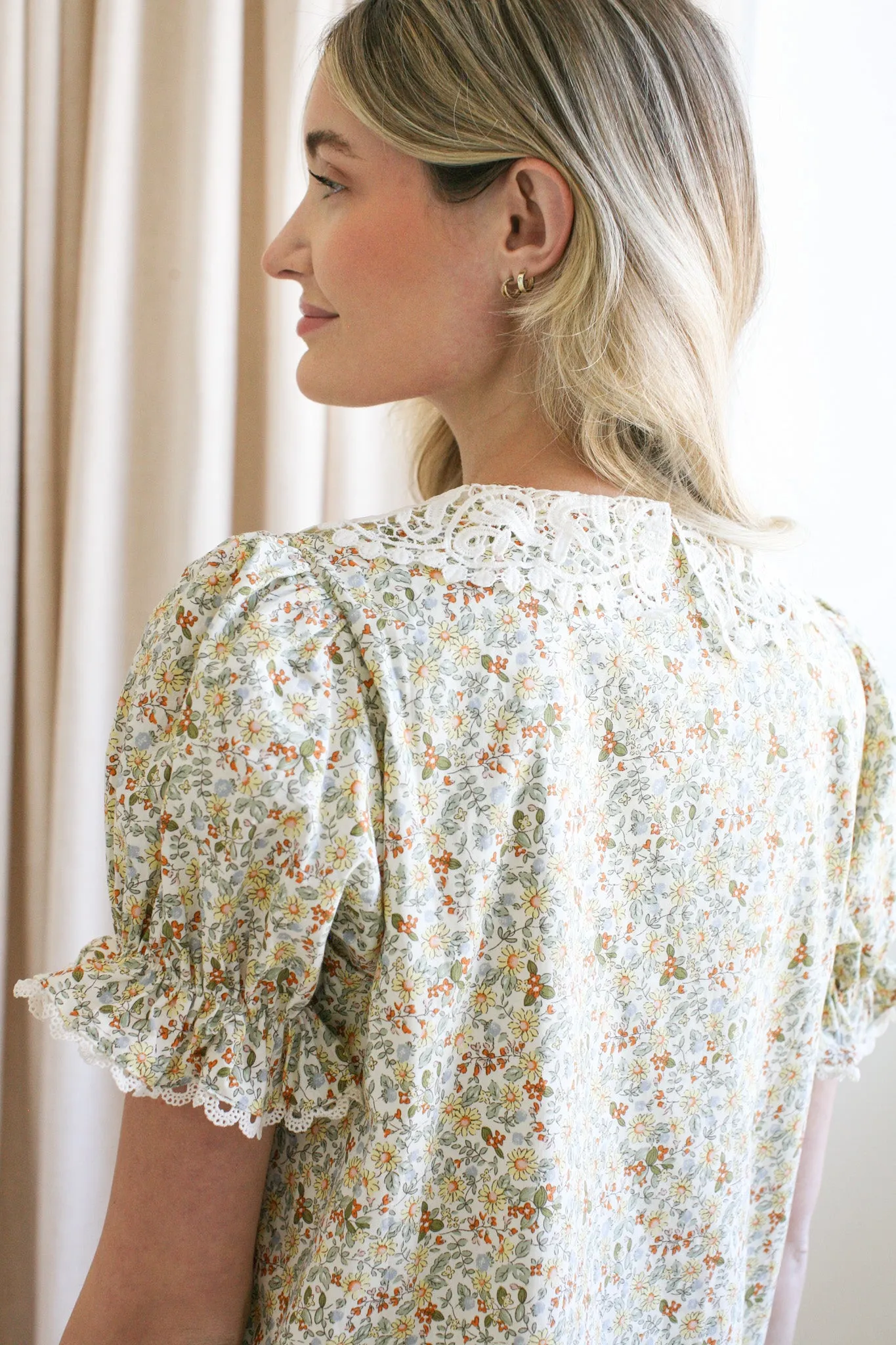 Lilliana Lace Trim Dress seasonal vibe