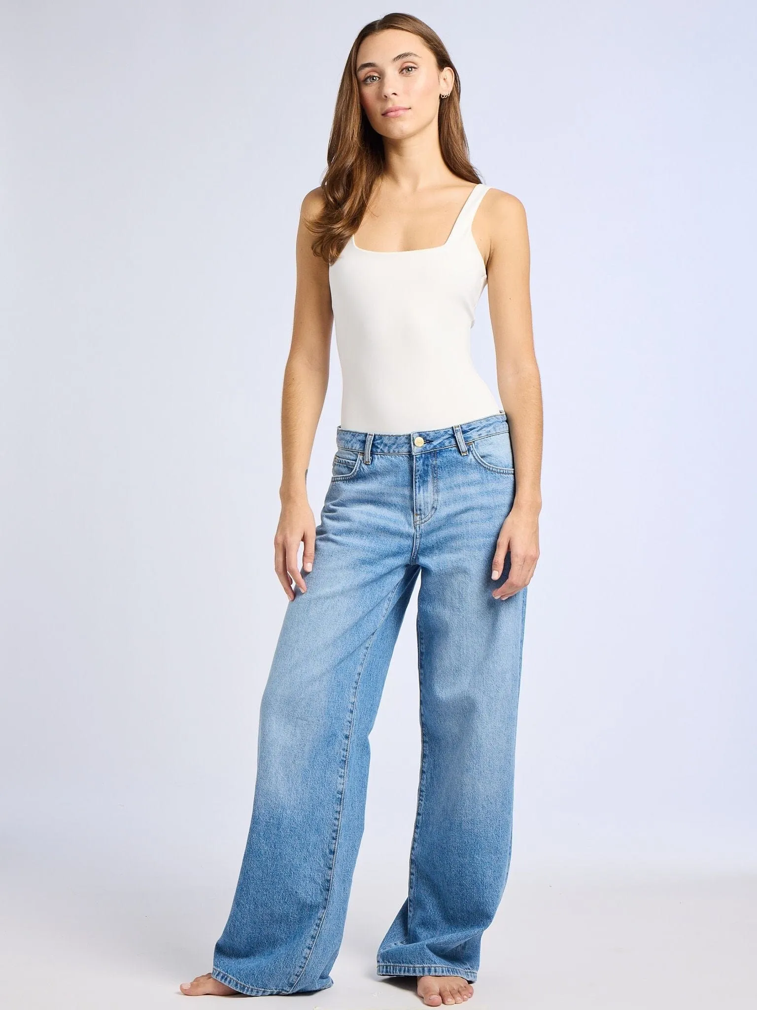 Lizzie Mid Rise Slouchy Jean in Pacific night out