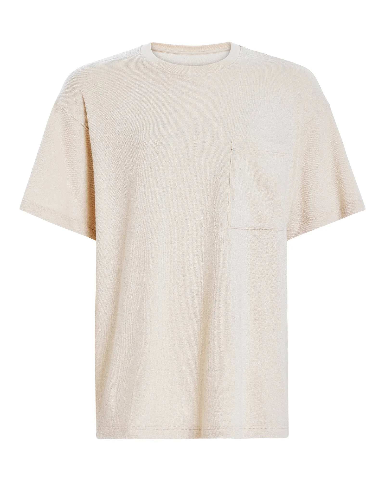 Loop Front Jersey Oversized Pocket Tee - Faded Dune care mood