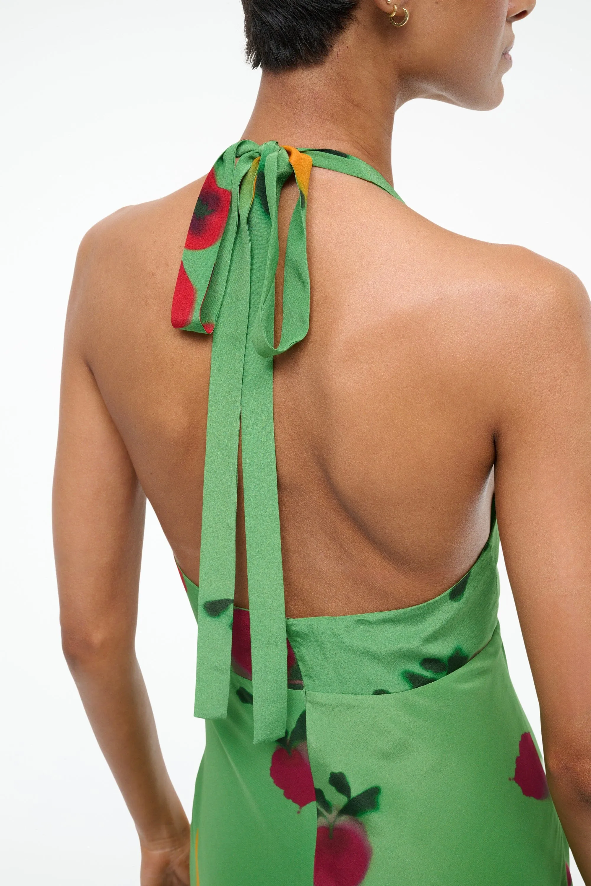 LUCCA SILK DRESS | FARMERS MARKET LEAF minimalist feel