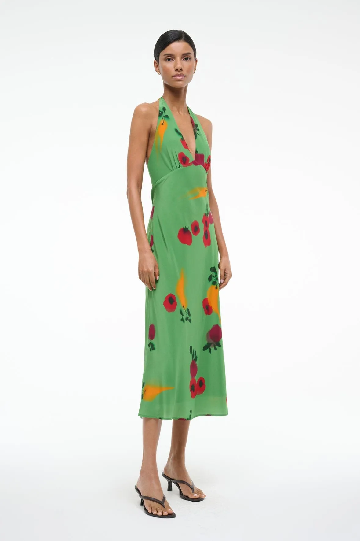 LUCCA SILK DRESS | FARMERS MARKET LEAF sunset walk