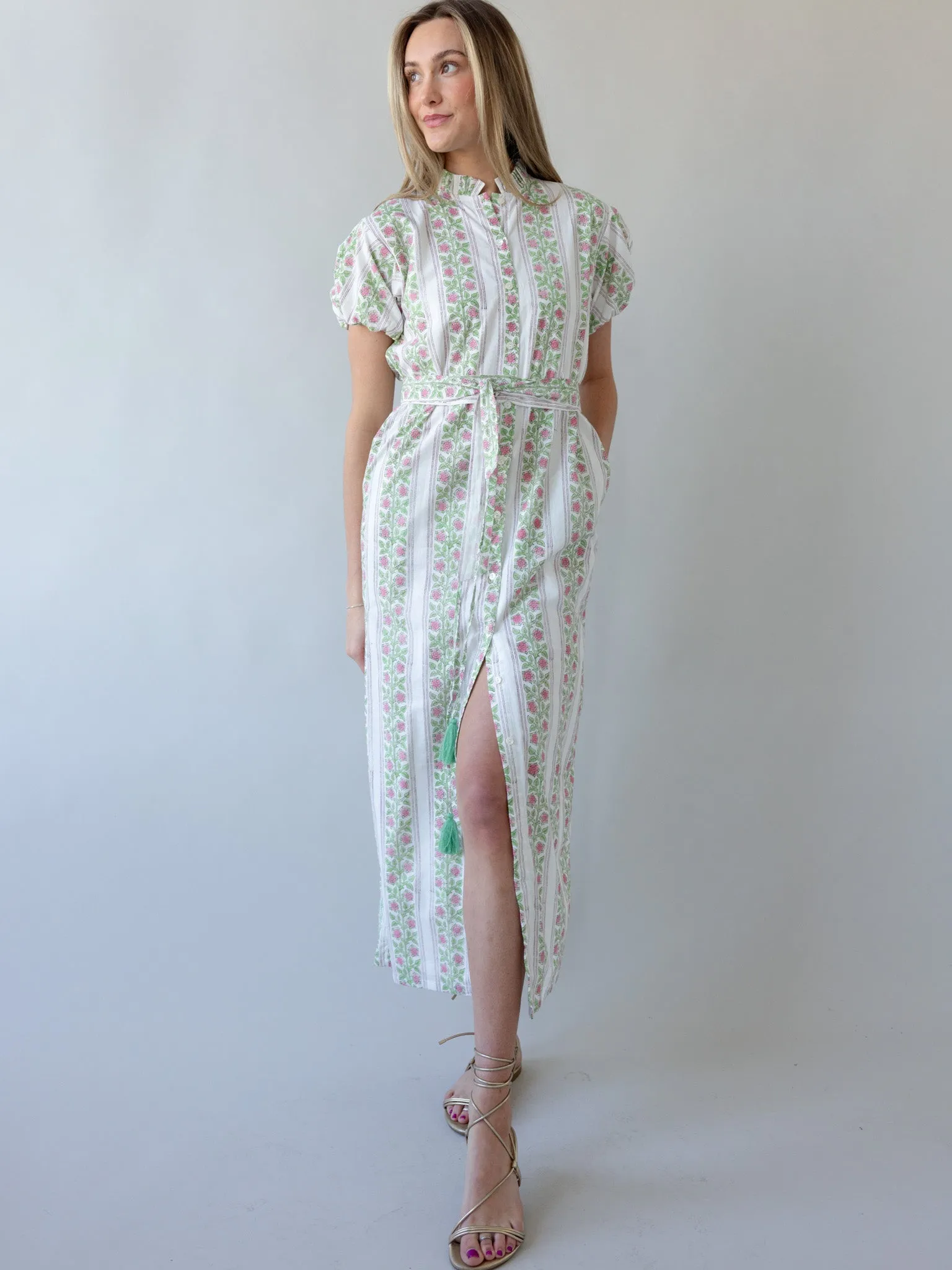 Maison De Frederic Pink Maxi Dress weekend mode