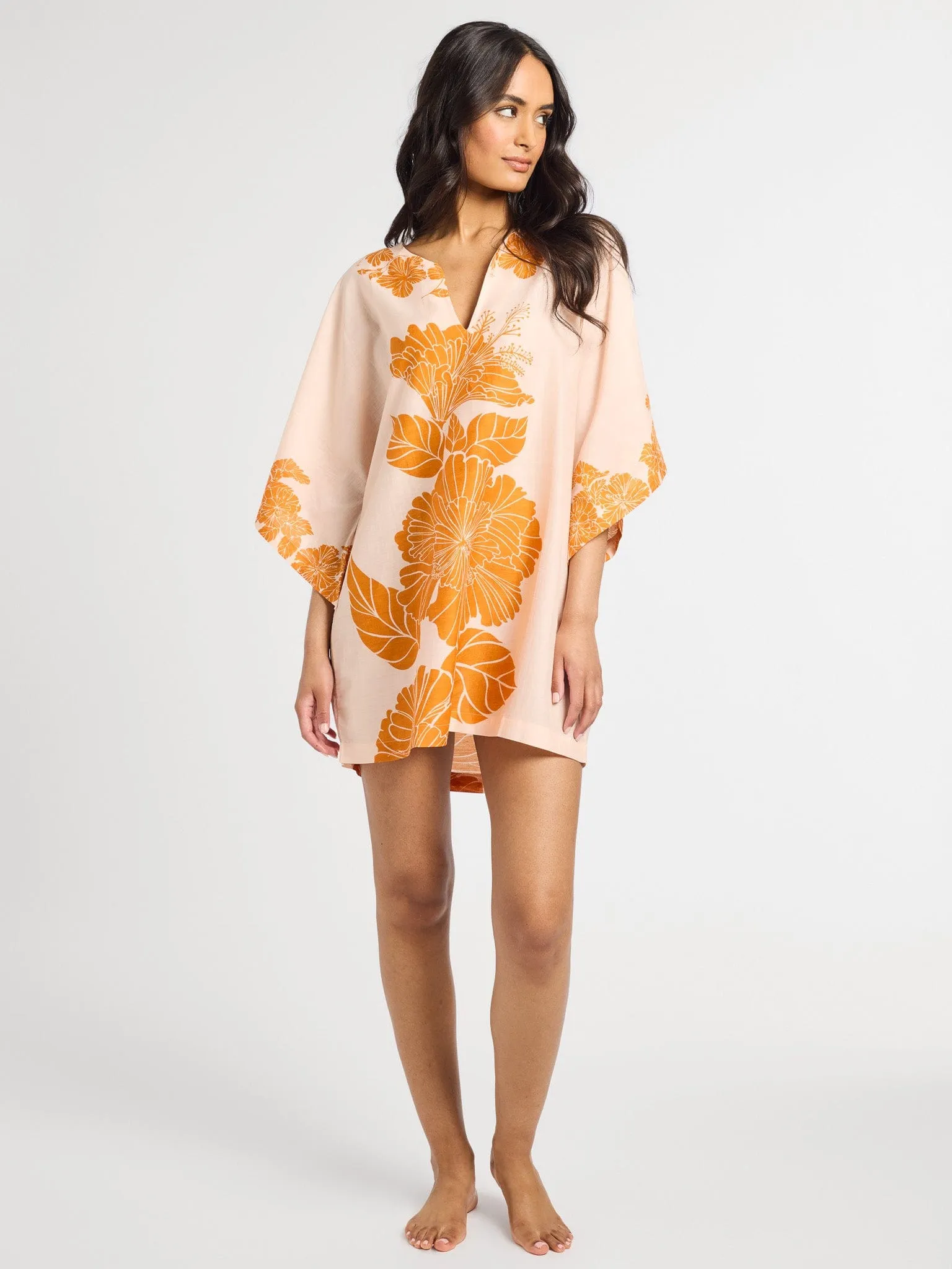 Malia Caftan in Hanalei comfy mode