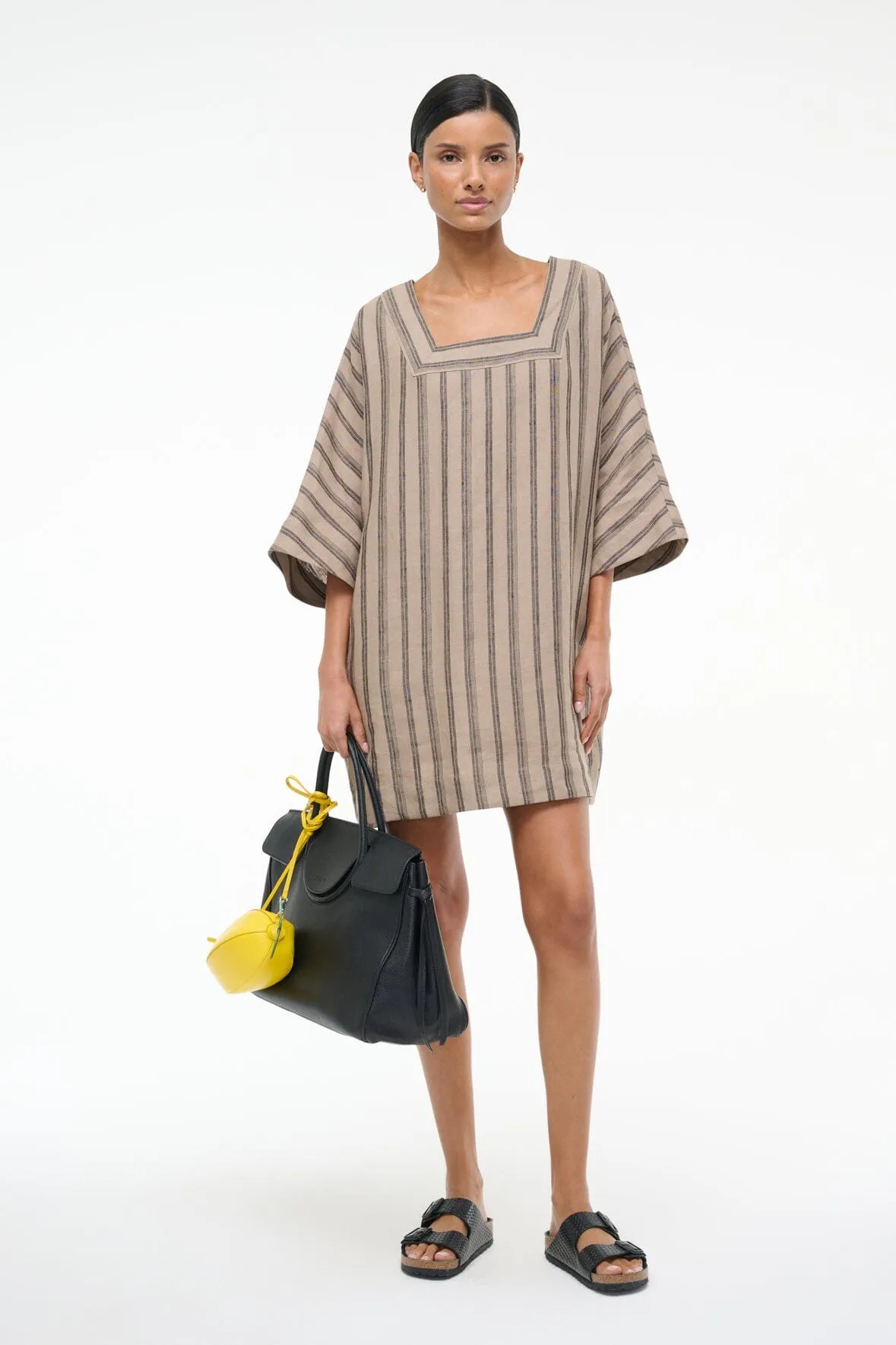MANUELA LINEN DRESS | SAHARA STRIPE date night