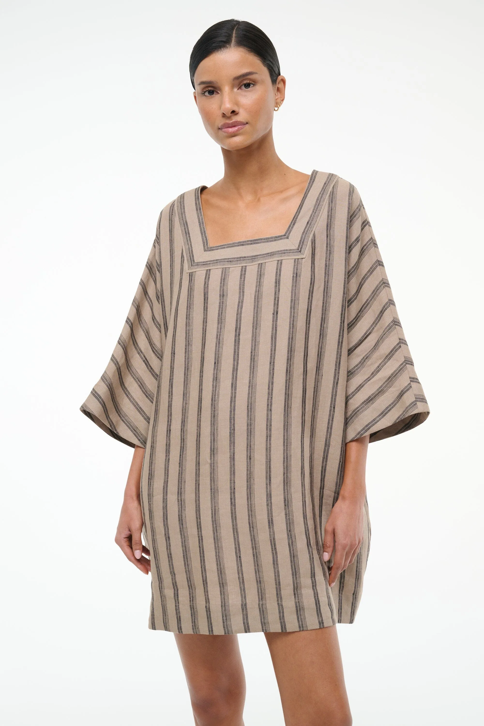 MANUELA LINEN DRESS | SAHARA STRIPE mood lift