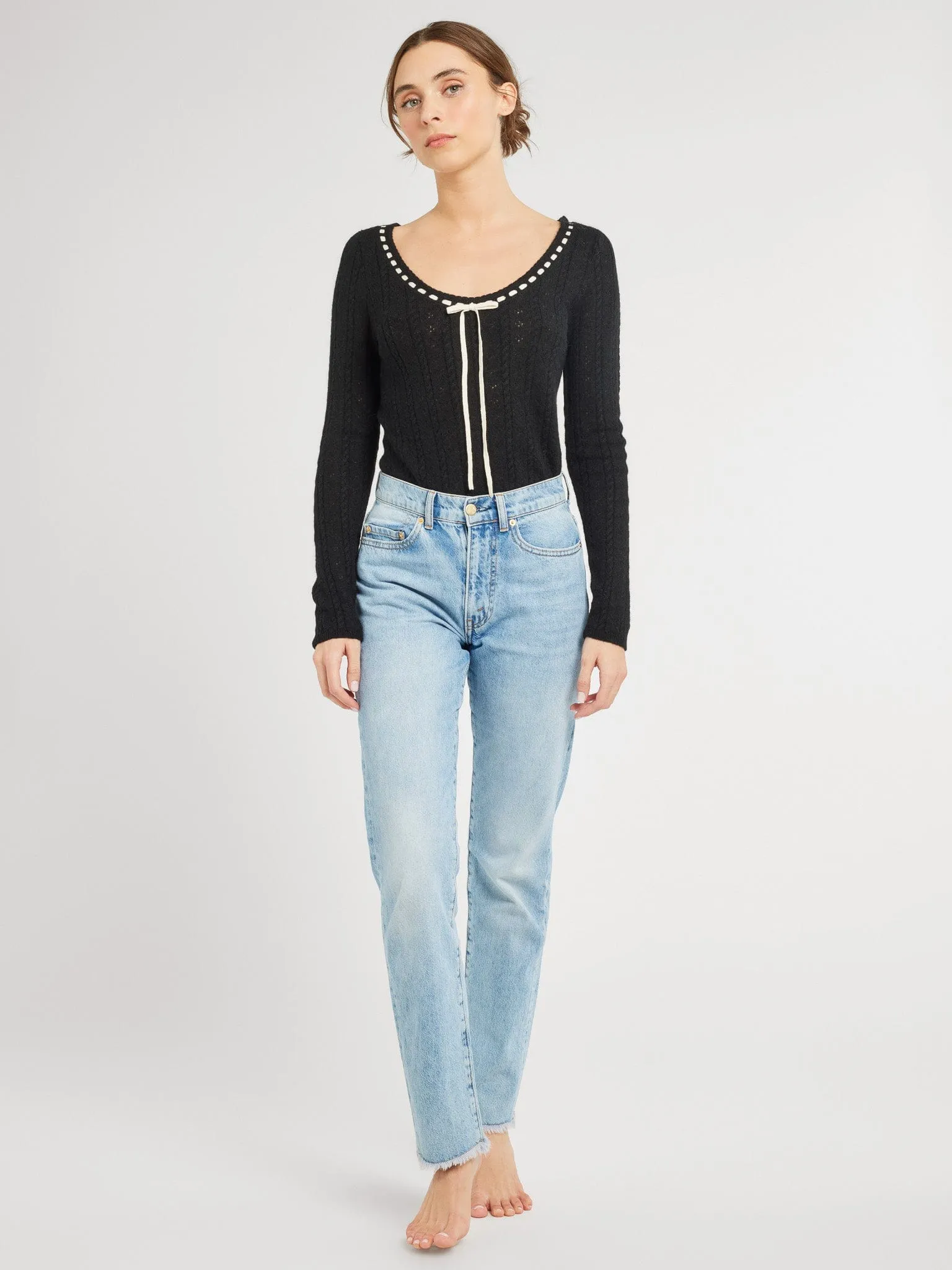 Margaret Pullover in Black Luxe Touch