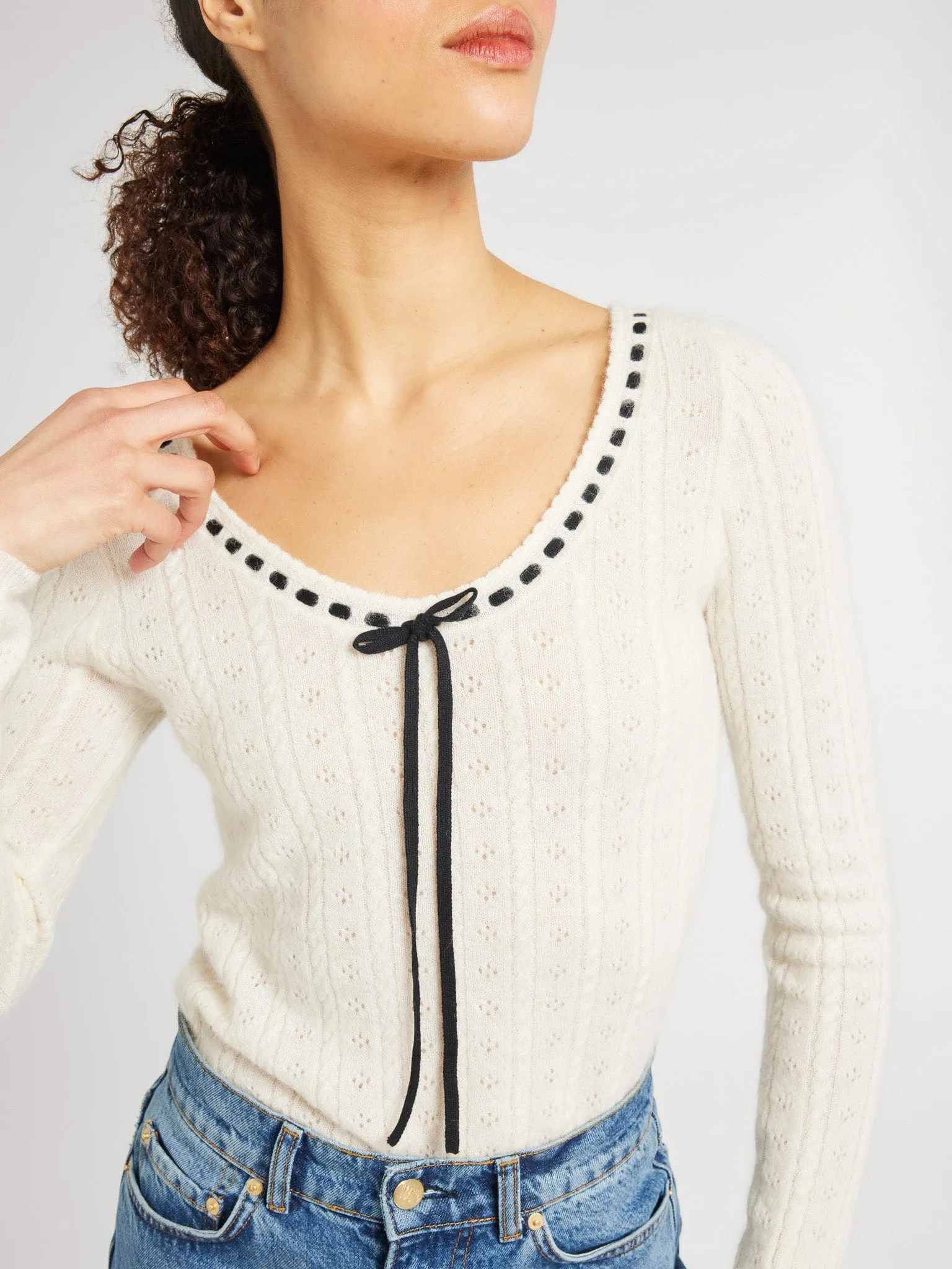 Margaret Pullover in Ivory Campus Cool