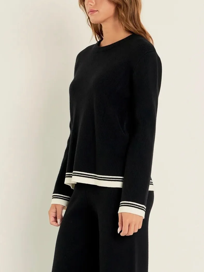 Maria Contrast Sweater Fall Days
