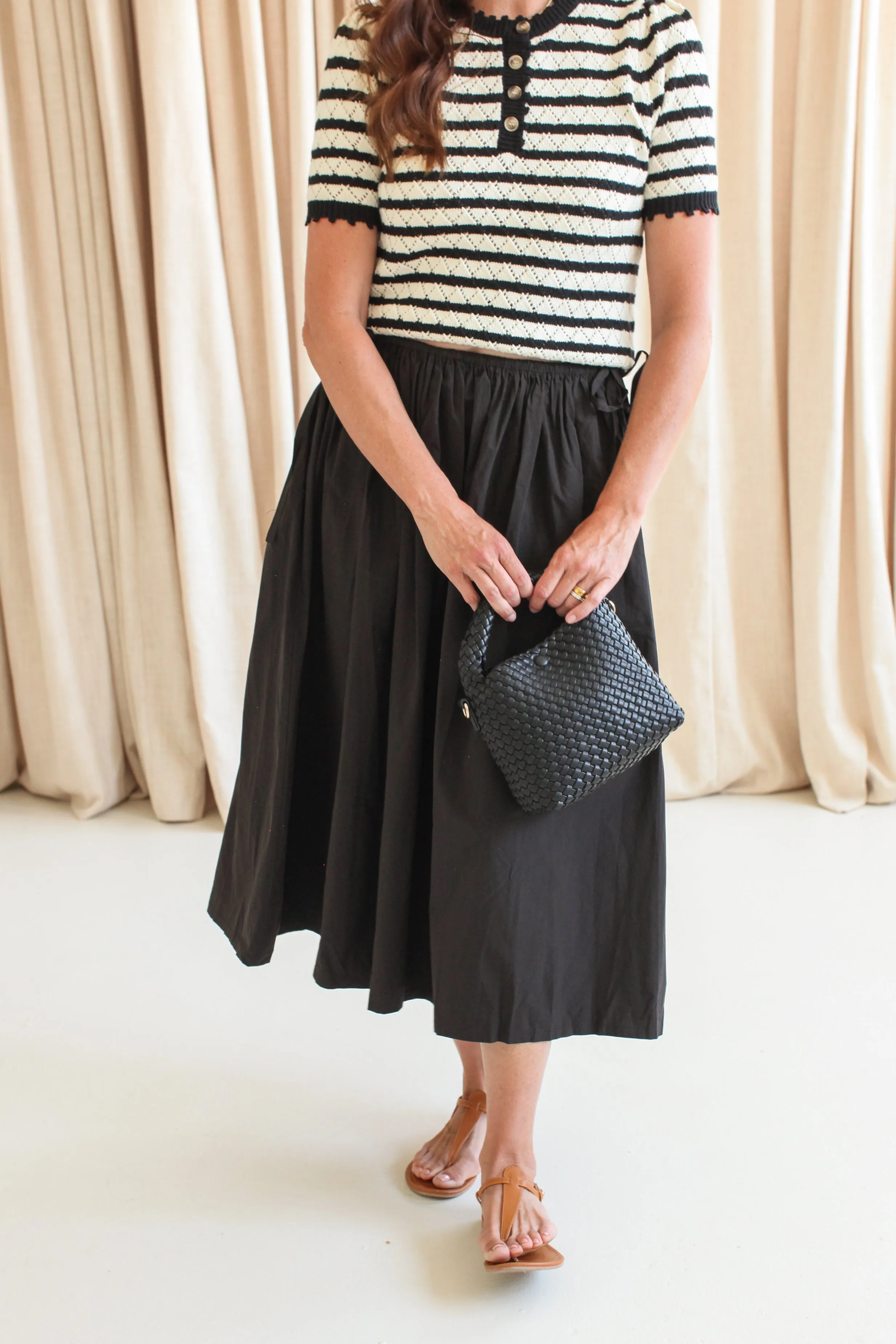 Marielle Poplin Midi Skirt classic legacy
