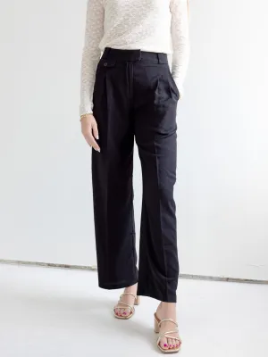 Marin High Rise Trouser -Black natural comfort