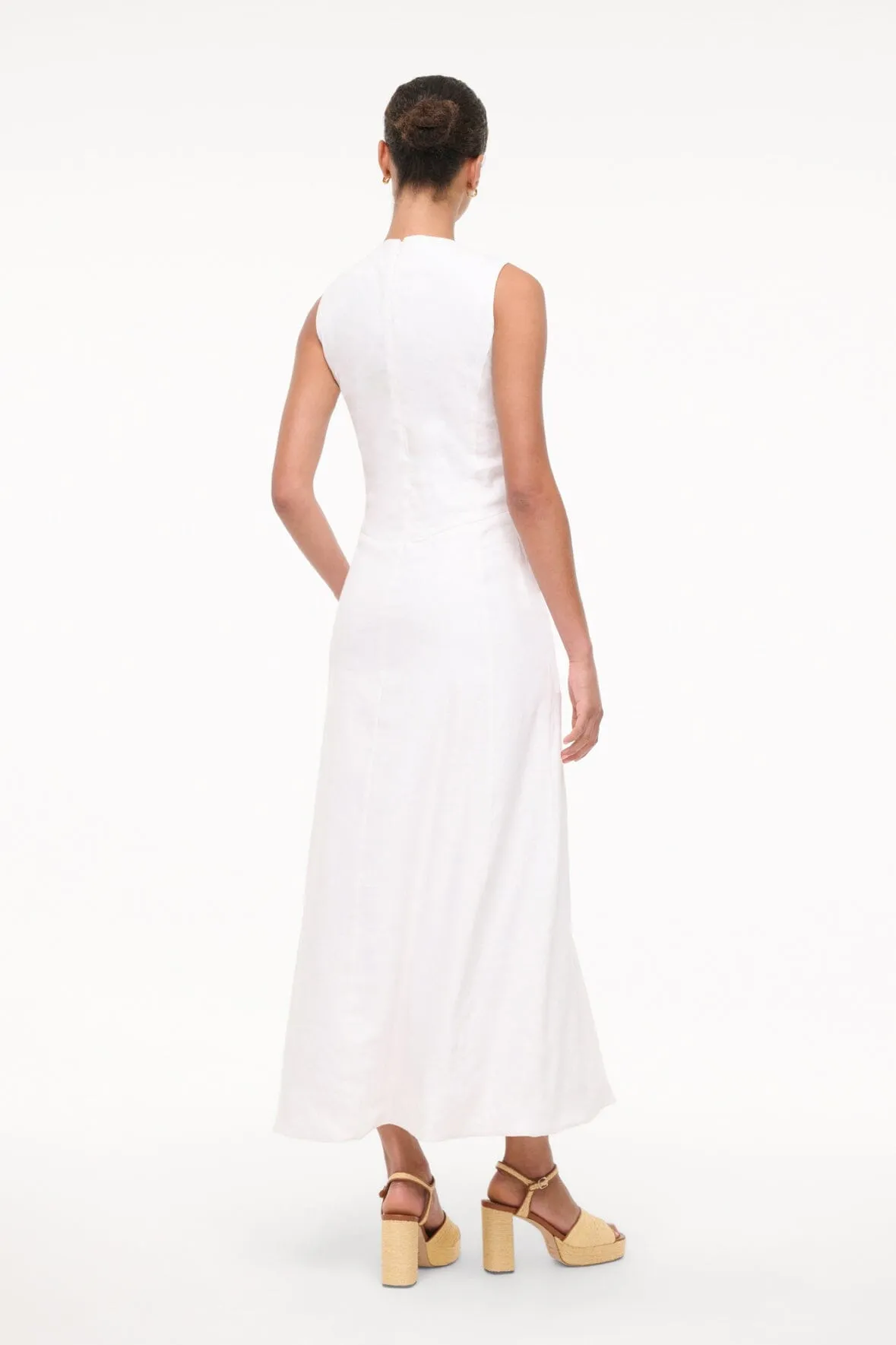 MARTINE LINEN DRESS | WHITE sunset walk