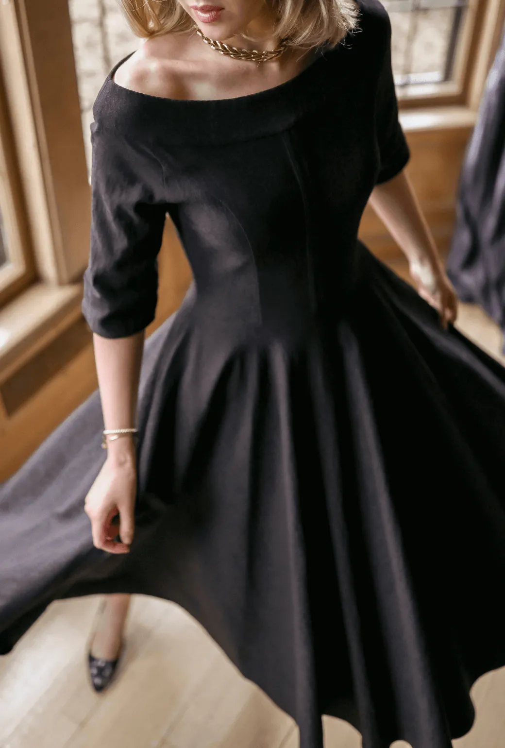 Mary Dress - Black modern twist